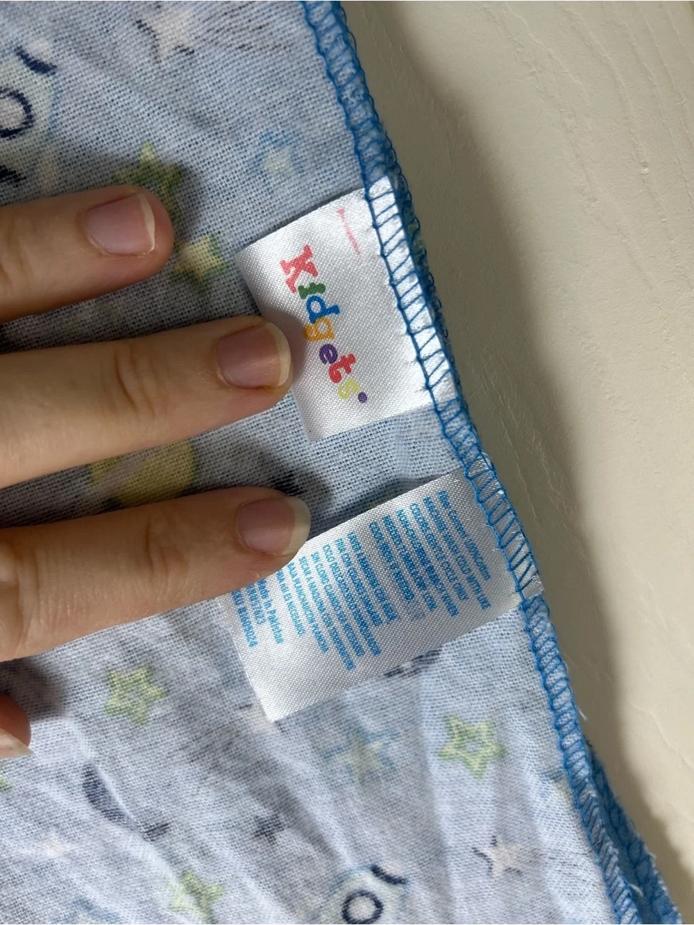 Kidgets Blue Outer Spaceship Baby Receiving Blanket Yellow Planets Stars Flannel